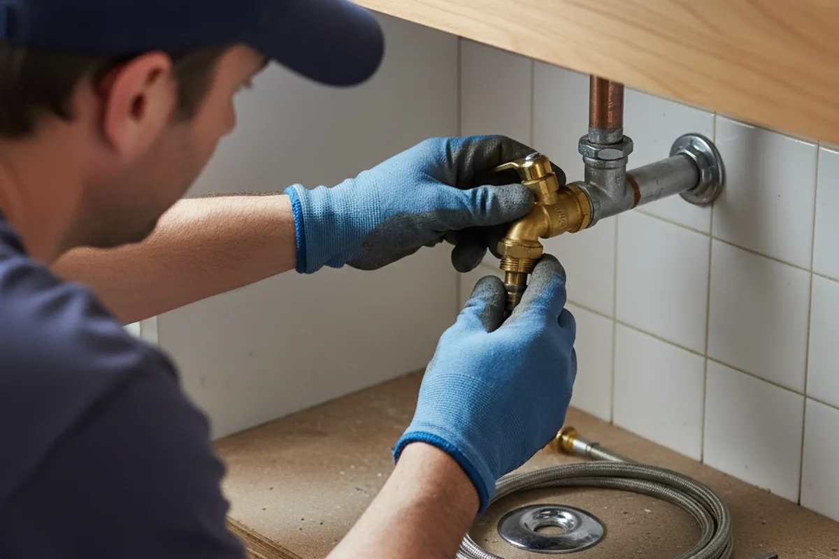 Shutoff valve and fitting work during Faucet and Fixture Repair in Franklin